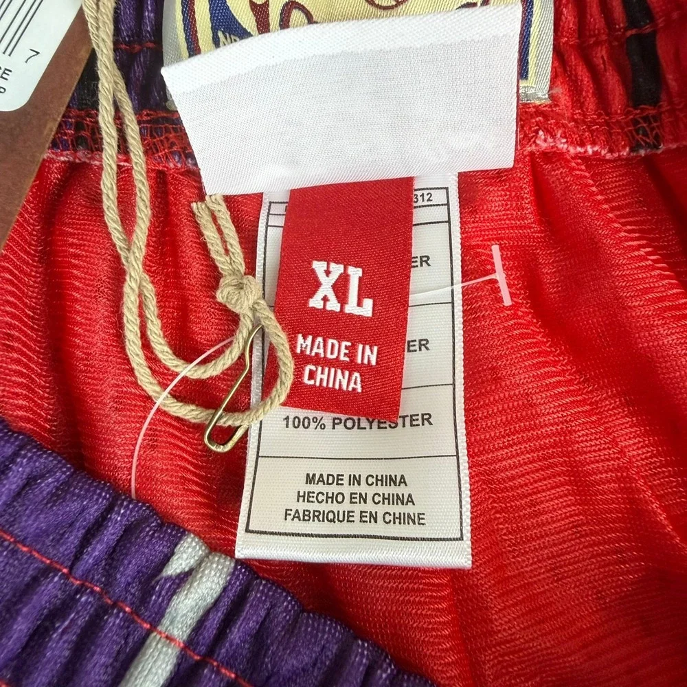 Toronto Raptors Mitchell & Ness Split Swingman Shorts Mens XL Purple Red $95 NWT